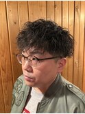 無造作パーマ×ツーブロック/ツイストスパイラル