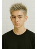 【メンズ学割U24限定/ダブルカラー】カット+ブリ-チ＋外国人風カラー￥11,000