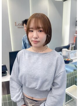 ロンドリゼル 札幌(Lond RiseL) オリーブグレー/前髪/ボブ/マロンベージュ/レイヤーカット/小顔