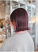 冬の美人見せ前下がりストレートボブ×ラベージュ