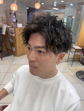 アップバングパーマ