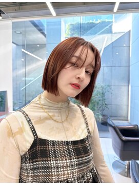 サンバレー(SUNVALLEY) カットラインアゴボブ春オレンジシースルーバング