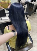 【Euphoria すみれ】ブリーチありのツヤ感ネイビーブルー