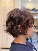 丸みショートボブ/顔周りカット/20代30代40代50代/前髪/大宮