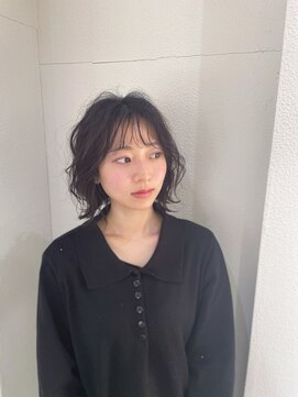 ナンバーフォーナチュラル 戸祭(NO4 natural) 36. ゆるふわパーマ/黒髪ミディ/顔周り/ナチュラル