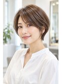 30代大人女性の上品なひし形ショート