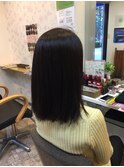 大人ロングボブスタイル　ナチュラルマットブラウン