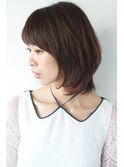 大人かわいい 小顔 ミディアムレイヤー ひし形シルエット◎
