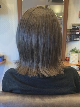 アンジェリーク 切りっぱなしボブ/バイカラー/ハイアンドロー/ショコラアッシュ