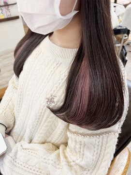 マリアバイアフロート(Maria by AFLOAT) 【山田】お客様スタイル☆ロングインナーカラーピンク