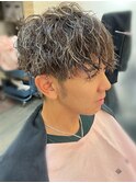 ツイストスパイラルパーマ ツーブロック マッシュ メッシュ