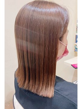 ランプヘアー(LAMP HAIR) 艶髪ぱつっとボブ大人可愛いナチュラルストレート透け感