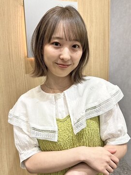ヘアメイク アース 本庄早稲田店(HAIR & MAKE EARTH) ナチュラルベージュ_ヨシンモリ_ボブヘア_顔周りレイヤー
