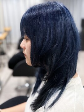 アフェクト 上大岡(affect) 黒髪/グレーベージュ/レイヤーロング/前髪パーマ/上大岡