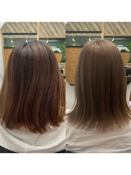 エヌ 北千住(N) 1ブリーチでミルクティーベージュ