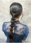 編み下ろしヘアセット