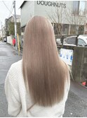 ブリーチダブルカラーホワイトカラーインナーカラー裾カラー艶髪
