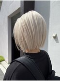 美髪ホワイトブロンドホワイトグレージュニュアンスカラー