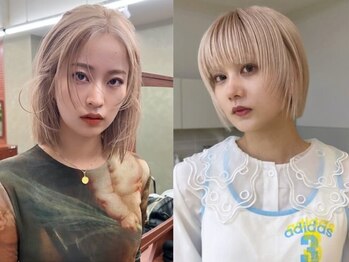 スタニング 渋谷(STUNNING.)の写真/[カット+カラー+シルクTr¥6900～]透明感のあるブリーチカラーが得意！【渋谷/学割/ブリーチ/前髪カット】