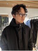 メンズパーマ/リッジパーマ/センター分け