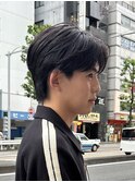 毛流れセンターパートニュアンスパーマカルマヘアメンズパーマ