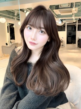 マインバイアフロートギンザ(MYNE by AFLOAT GINZA) ロングレイヤー_大人ガーリーモカブラウン似合わせ