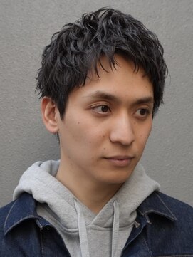 ブルニール 心斎橋(BLEUNIR) スパイキーショート メンズ 短髪 ベリーショート ピンパーマ