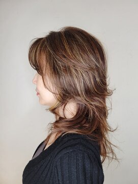 松本平太郎美容室 国立店 30代40代50代60代×外国人風レイヤー×イノアカラー×ハイライト