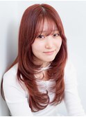 レイヤーカット×コッパーブラウン