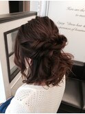 ねじりでカジュアル☆ハーフアップ