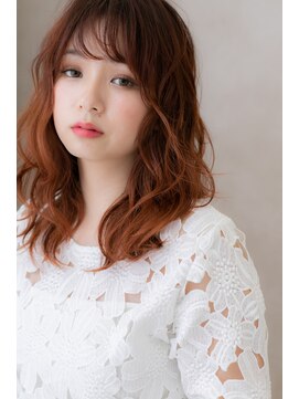 カバーヘア ブリス 戸田公園西口店(COVER HAIR bliss) チェリーピンクx無造作パーマ小顔ミディZ戸田公園10代20代30代