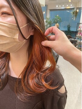 グーフィートーキョー 銀座(Goofy Tokyo) イヤリングカラー/オレンジ/インナーカラー/クオルシアOR