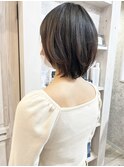 福山市美容室Caary ラベンダーグレージュ レイヤーボブ