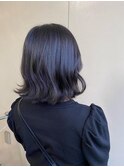 地毛風カラー◯ブルーブラック