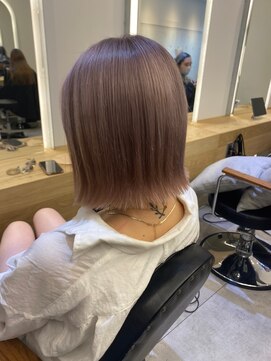 ジーナ セントラル銀座(Zina) 外ハネボブ＊セクションカラー＊ラベンダー【ZinaCENTRAL】