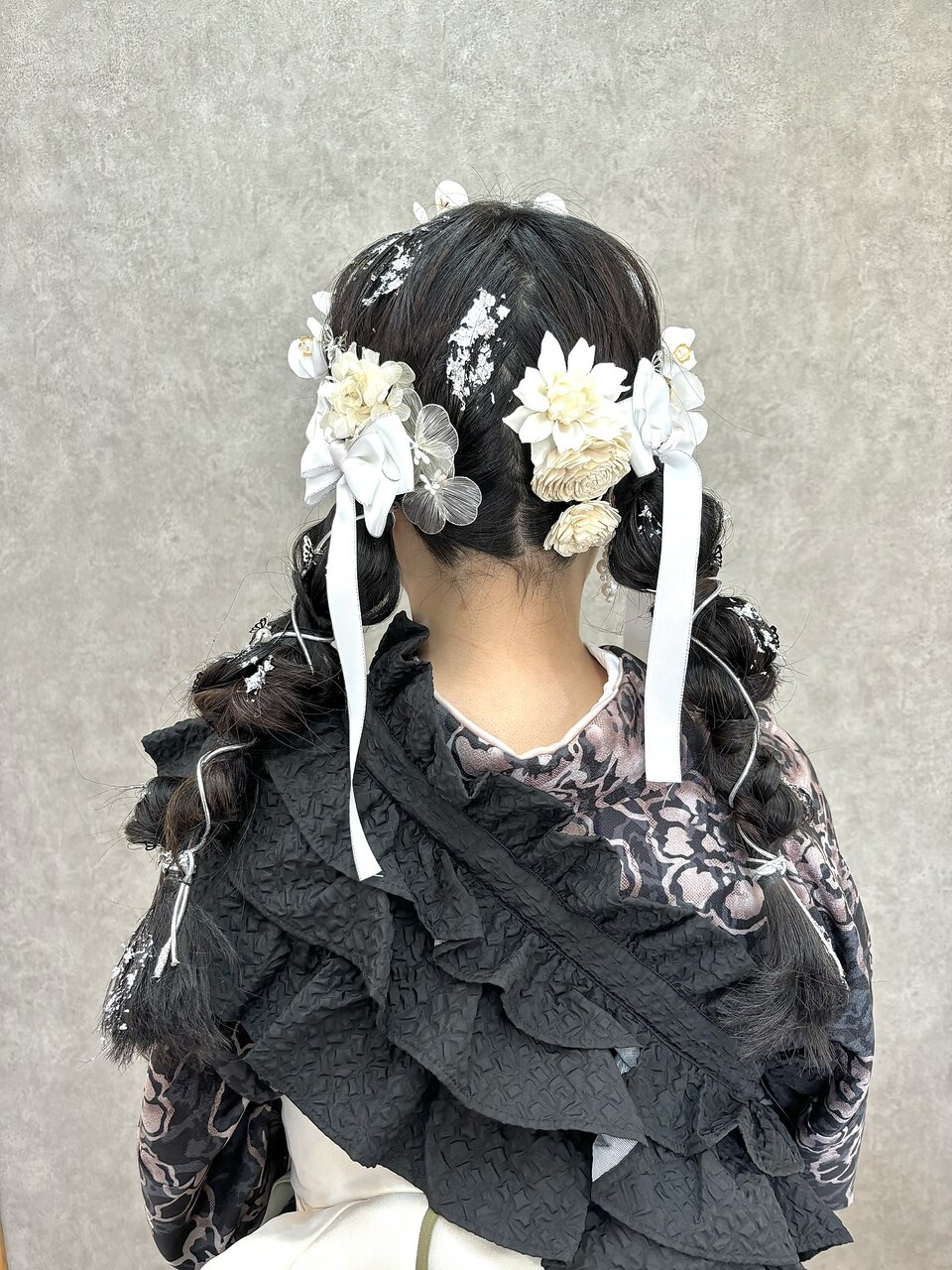 ◎ツイン編みおろしヘア♪ 卒業式・成人式・前撮り・袴・振袖