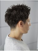 10代20代メンズスパイキーショートピンパーマ無造作
