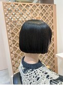 前髪ありボブ地毛風カラーレイヤーカットショートボブ