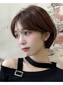 (岩田莉奈)地毛風縮毛矯正美髪髪質改善ショートボブ　新宿