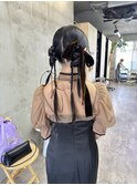 ヘアセット/お呼ばれヘア/パーティーヘア/お団子ヘア