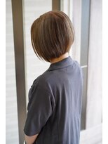 ムゥフ ヘアーアンドアイラッシュ(mouf hair&eyelash)&nbsp;透明感グレージュ×前下がりボブ