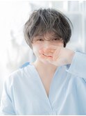 シルバーグレー/アッシュグレー/マッシュショート/小顔ショートg