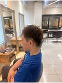 メンズハイトーンカラー　ショートスタイル　ブリーチ無し