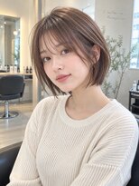 ユニット 蕨西口店(UNIT)&nbsp;レイヤーボブ髪型20代30代40代50代前髪あり前髪なし面長丸顔蕨駅