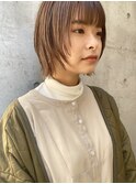 顔まわりが可愛いボブウルフ