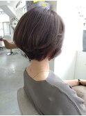 ショートボブ×オリーブベージュ☆