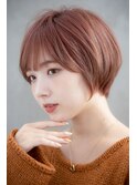大人ショートボブひし形ショート丸みショートカット前髪あり
