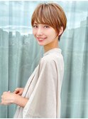 《30.40.50代》前下がりショートボブ×透明感カラー【湯本】