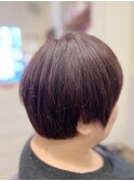 丸みショート×バイオレットピンク