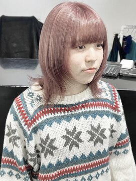 ココ 原宿(KOKO) ピンクベージュ小顔クラゲヘアーオリーブグレーココアベージュ